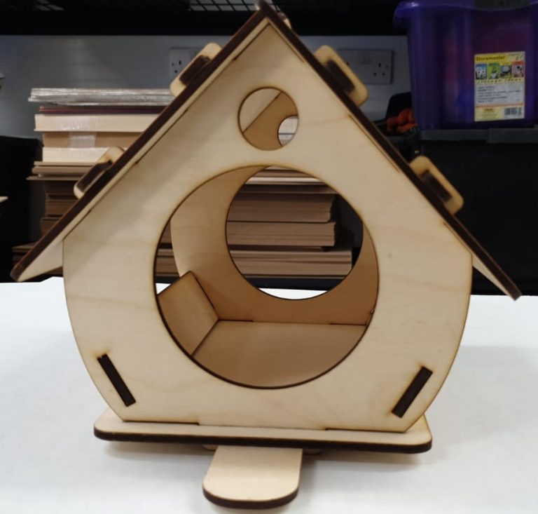 Plywood bird house