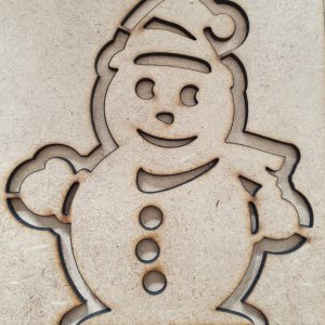 Snowman Window Snow Stencil