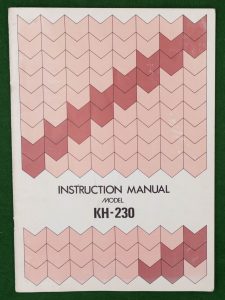 Book Cover: KH-230 Instruction Manual