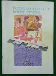 Book Cover: KH-830 Instruction manual for knitting machine
