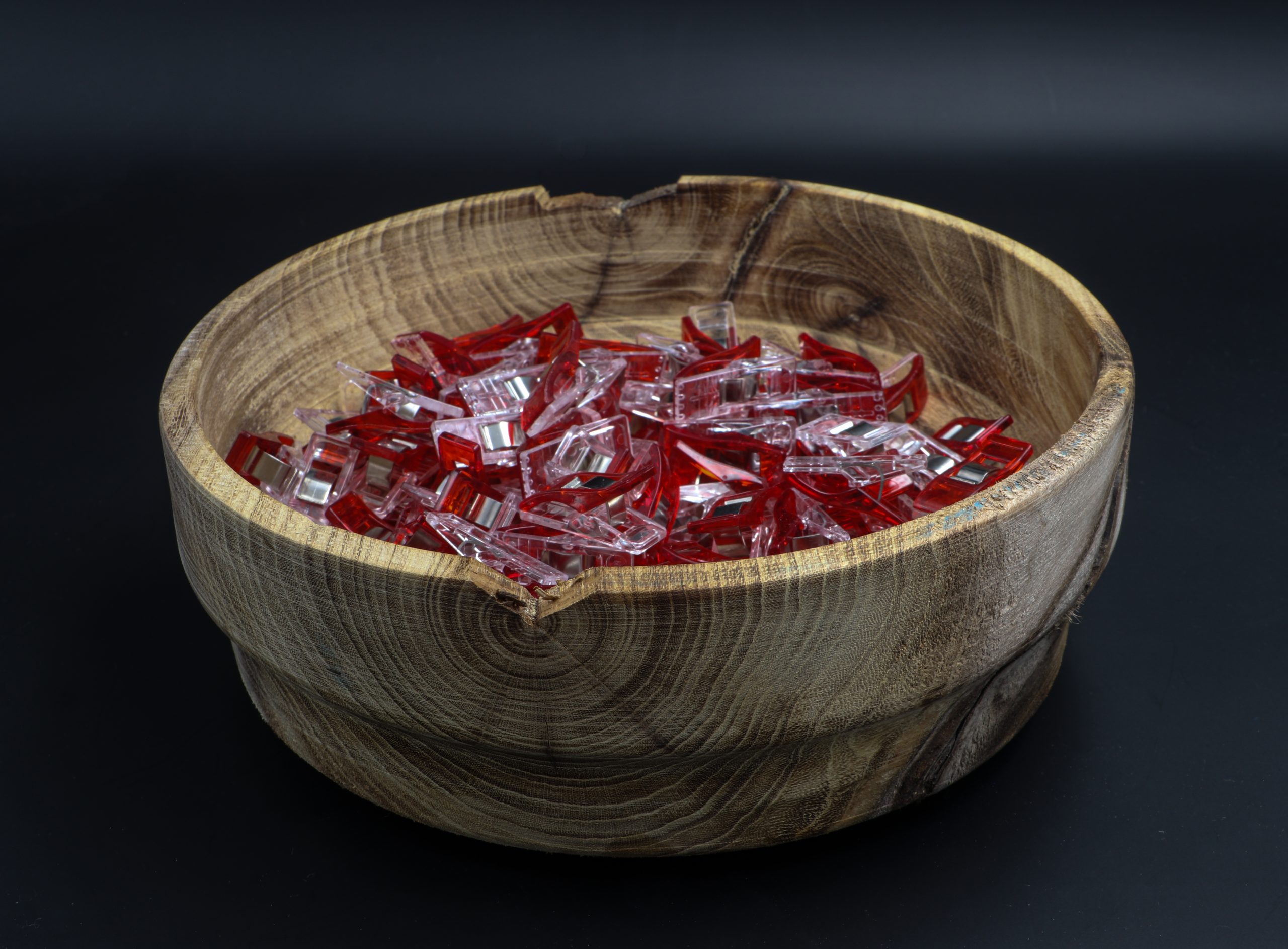Rustic Turned Round Oak Bowl - Image 2