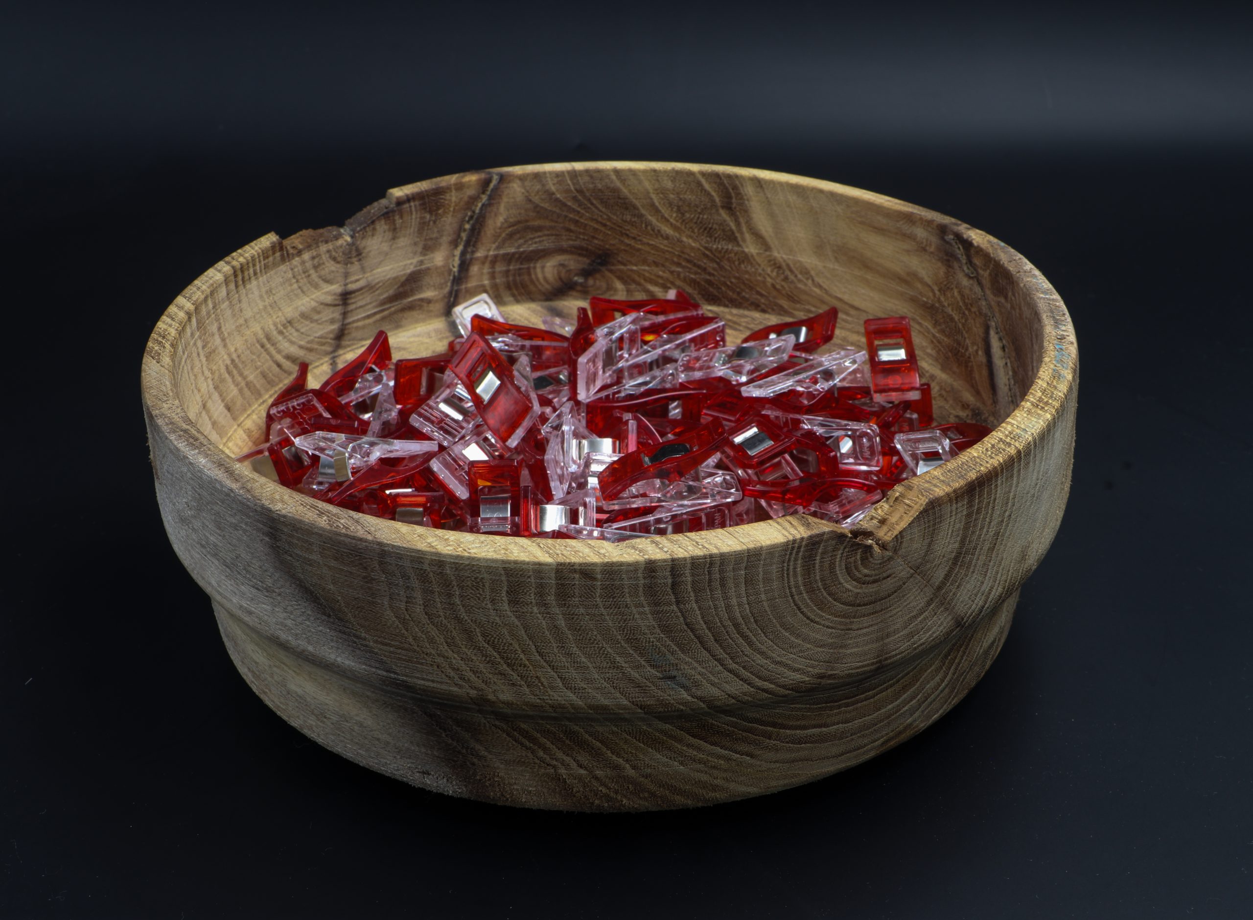 Rustic Turned Round Oak Bowl - Image 3